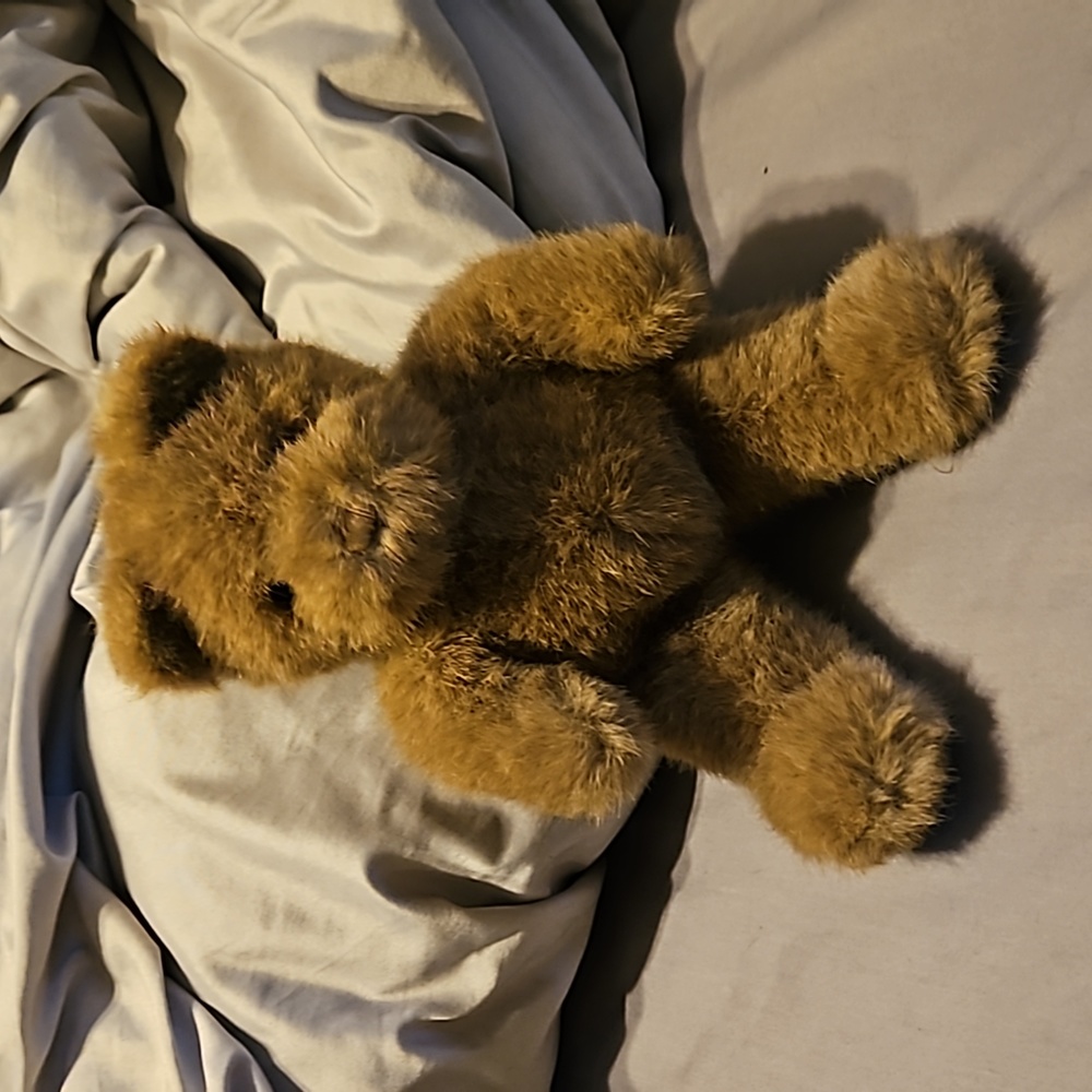 Vintage GUND Plush Bear Brown Teddy 1986 Light Brown‎ Stuffed Animal